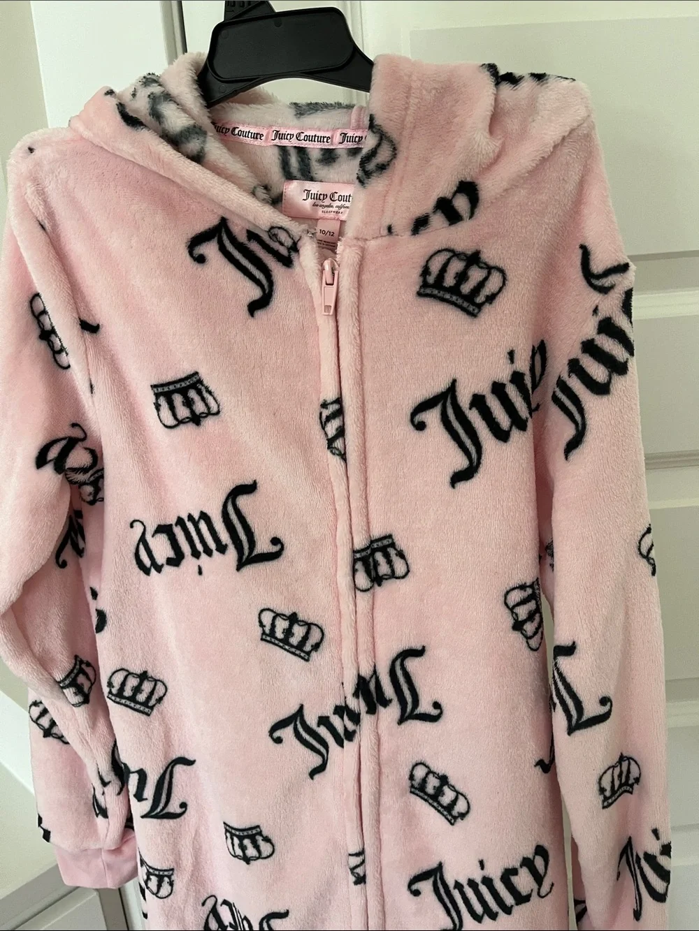 Juicy Couture Pink Plush Logo One-Piece